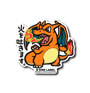 Charizard B-Side Label Sticker Japan Exclusive