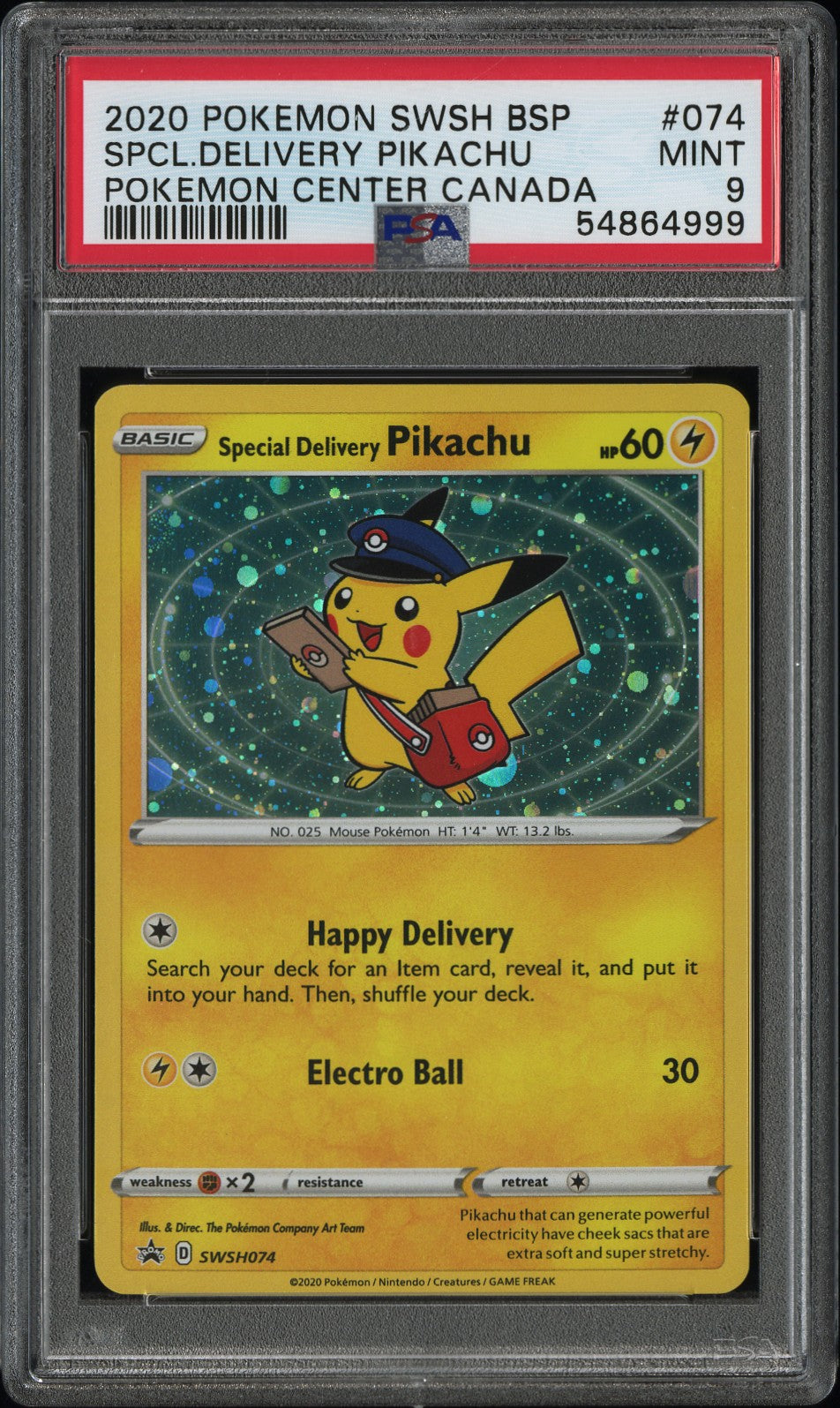 Special Delivery Pikachu PSA 9