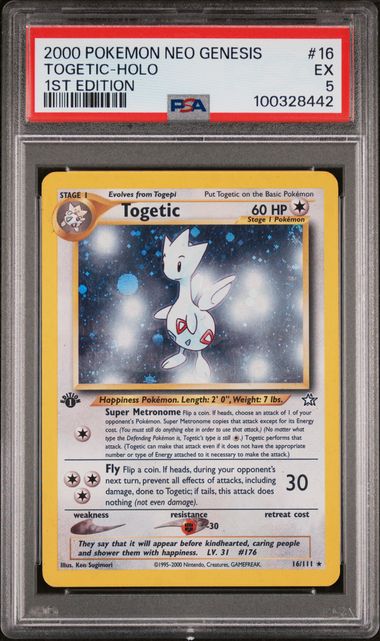 2000 POKEMON NEO GENESIS 1ST EDITION #16 TOGETIC-HOLO 1ST EDITION