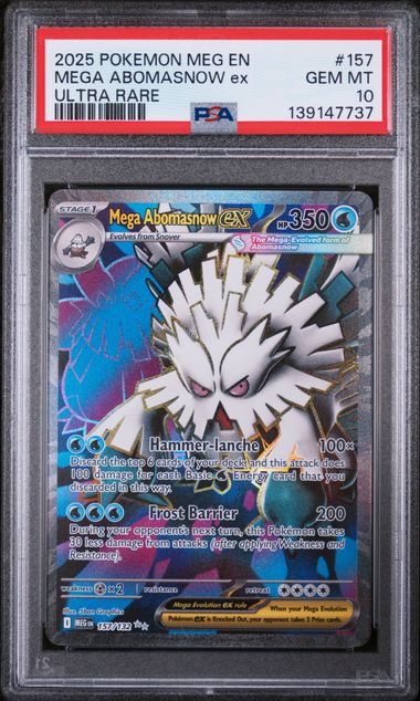 2025 POKEMON MEG EN-MEGA EVOLUTION #157 MEGA ABOMASNOW ex ULTRA RARE