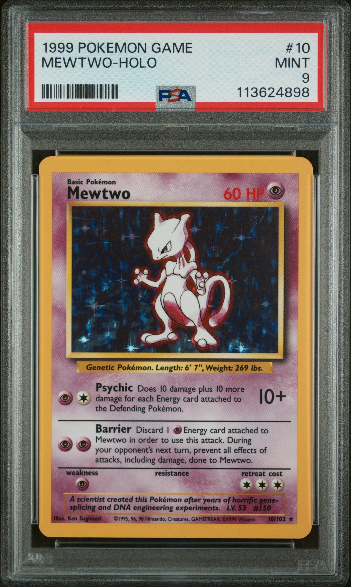 Mewtwo 1999 PSA 9