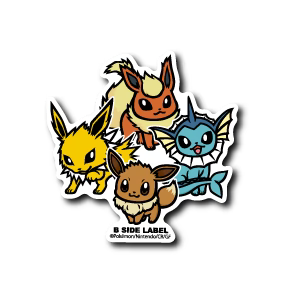 Eevee, Jolteon, Flareon, Vaporeon B-Side Label Sticker Japan Exclusive