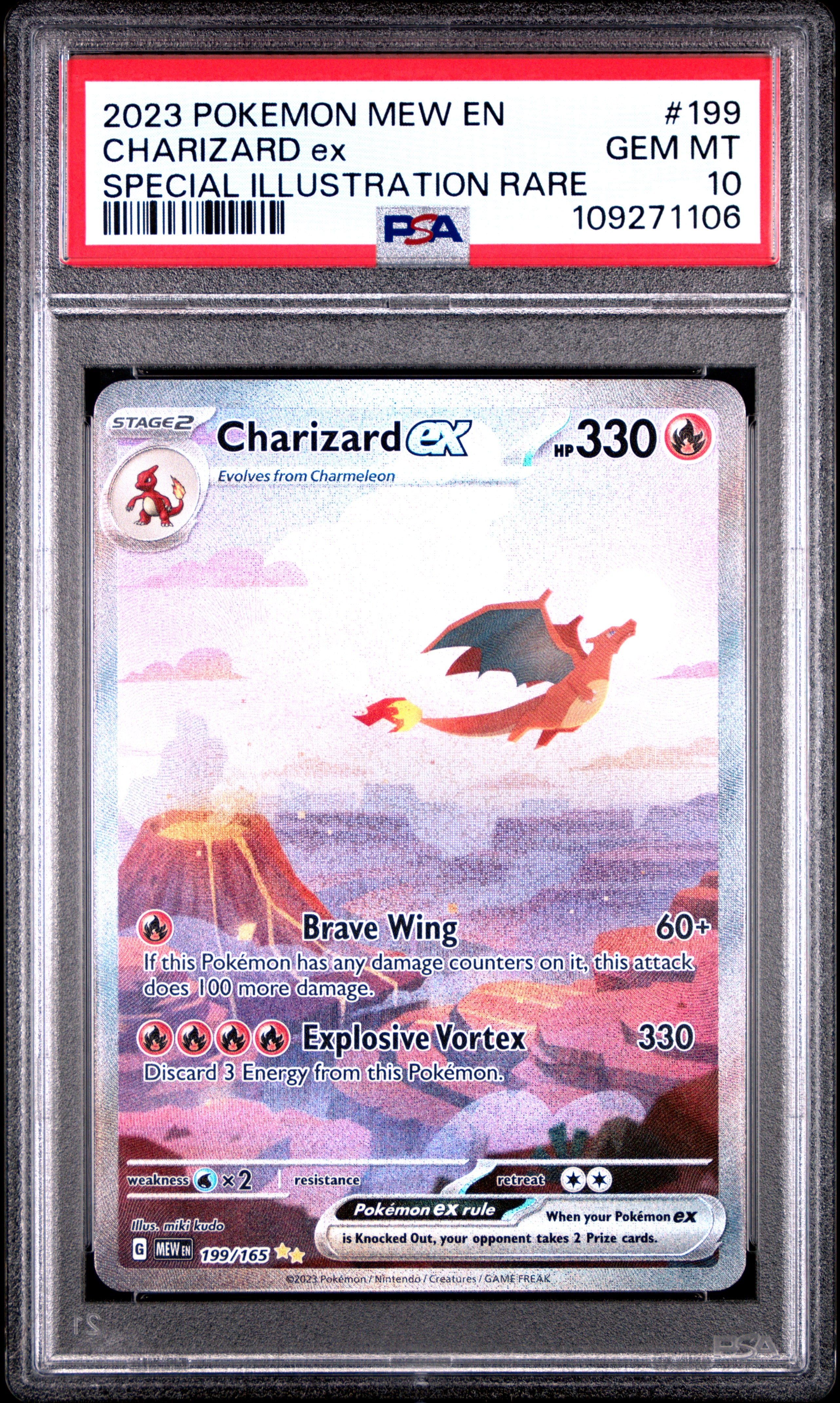 PSA 10 2023 POKEMON MEW EN-151 #199 CHARIZARD ex SPECIAL ILLUSTRATION RARE