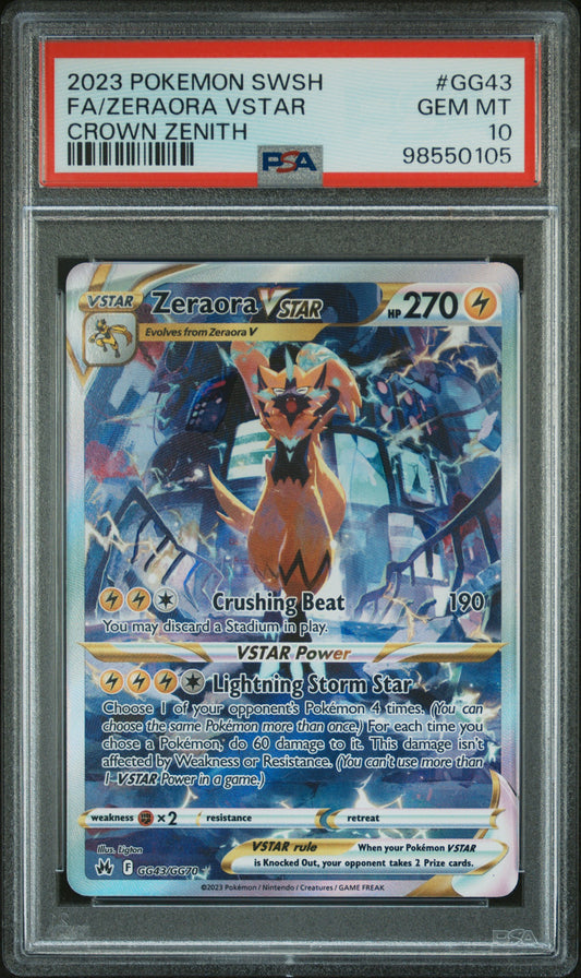Zeraora Crown Zenith GG43 PSA 10
