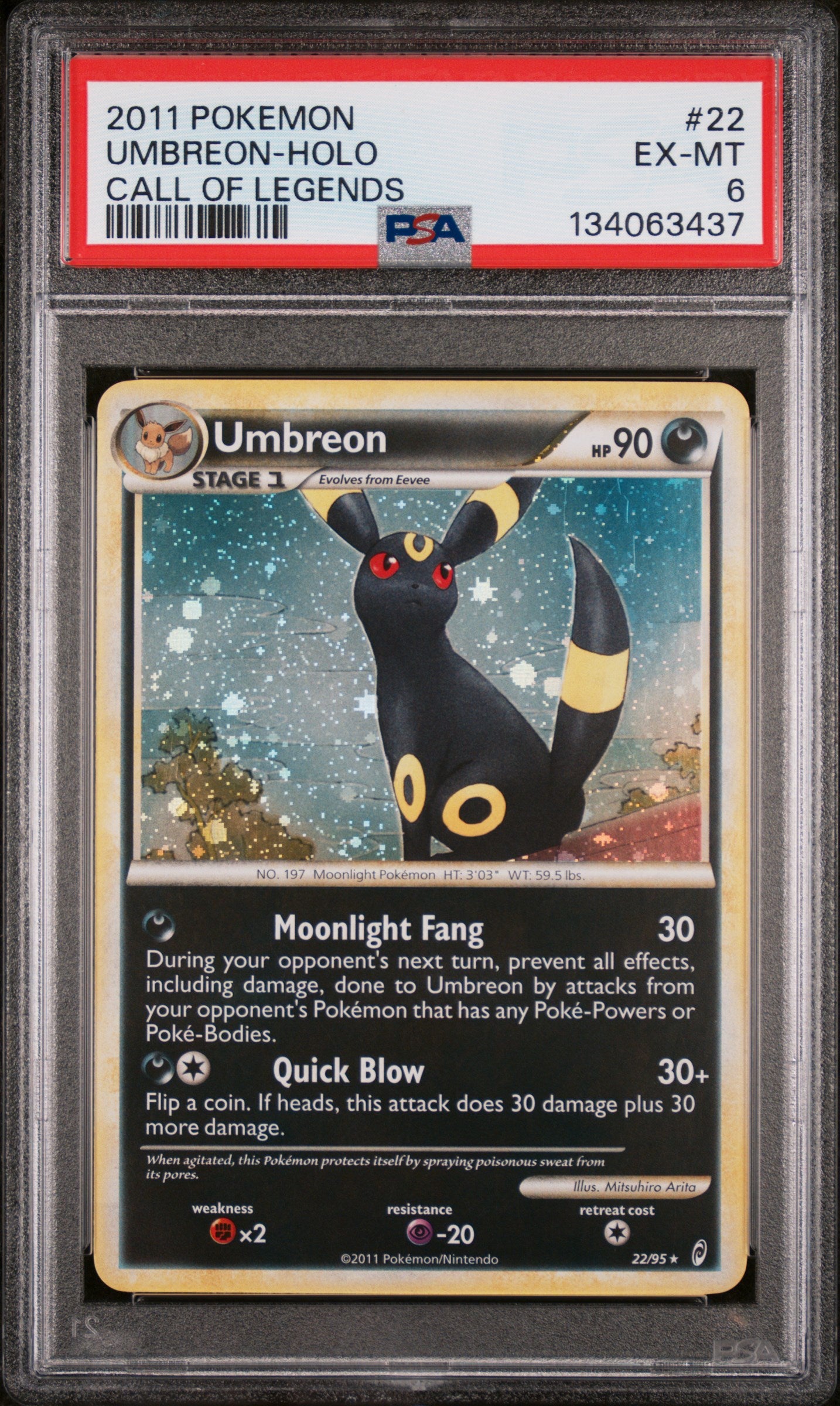 Umbreon Call Of Legends PSA 6
