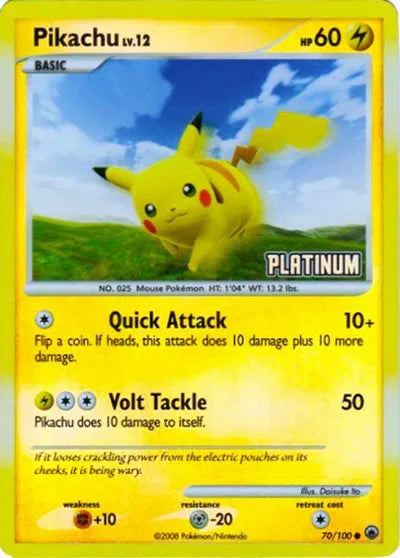 Pikachu Platinum Burger King Promos