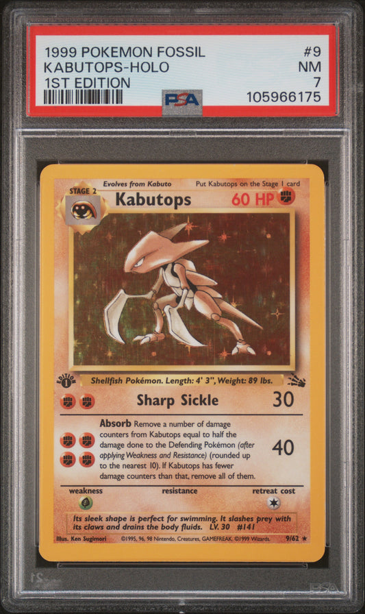 Kabutops Holo 1st Edition PSA 7